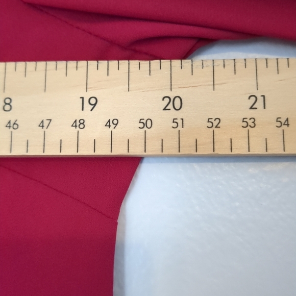 Le Chateau Blouse Women's Medium Pink Red Button Down Sheer Barbiecore Feminine - Picture 4 of 8